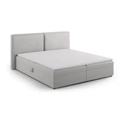 Világosszürke ágyneműtartós boxspring ágy 180x200 cm Arendal – Cosmopolitan Design