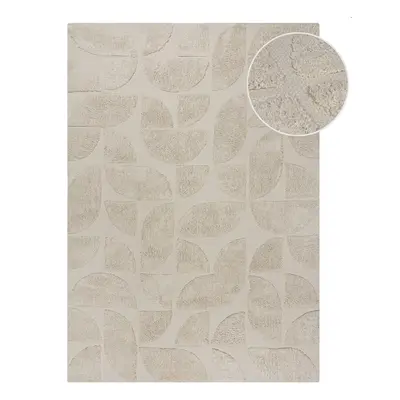 Krémszínű kézi szövésű pamut szőnyeg 80x150 cm Ada Arch Geo – Flair Rugs