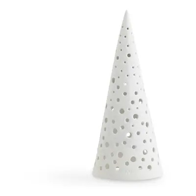 Nobili fehér csontporcelán karácsonyi gyertyatartó, magasság 19 cm - Kähler Design