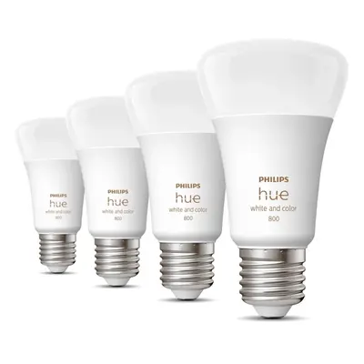 LED okos izzó szett 4 db-os E27, 9 W White and color ambiance – Philips Hue