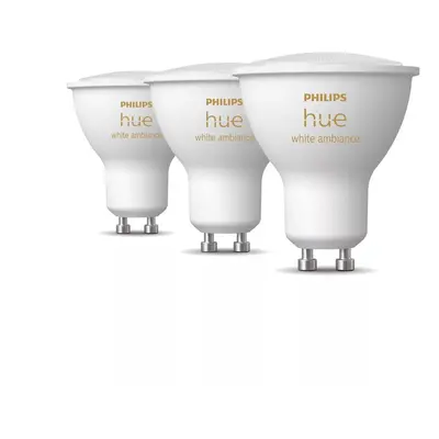 LED okos izzó szett 3 db-os GU10, 4 W White ambiance – Philips Hue