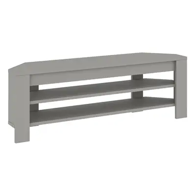 Szürke TV-állvány tölgyfa dekorral 120x40x30 cm Corner – Kalune Design