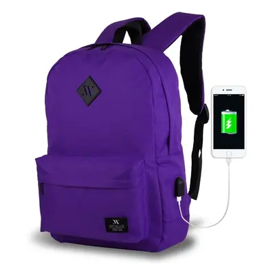 SPECTA Smart Bag lila hátizsák USB csatlakozóval - My Valice