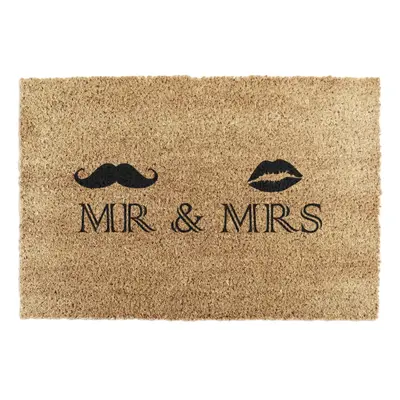 Kókuszrost lábtörlő 40x60 cm Mr and Mrs – Artsy Doormats