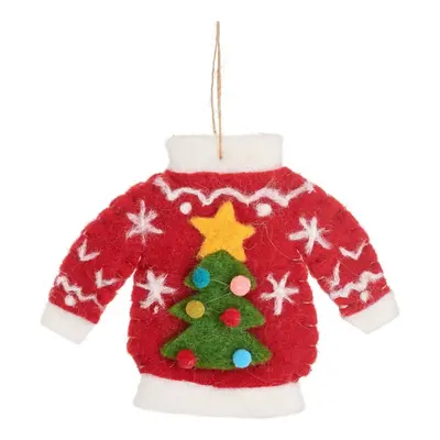 Textil karácsonyfadísz Christmas Jumper – Sass & Belle