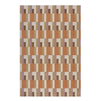 Narancssárga-natúr színű szőnyeg 120x170 cm Riley Block Geo – Flair Rugs