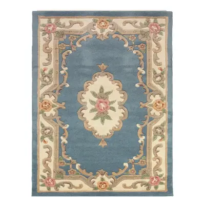 Aubusson kék gyapjú szőnyeg, 75 x 150 cm - Flair Rugs