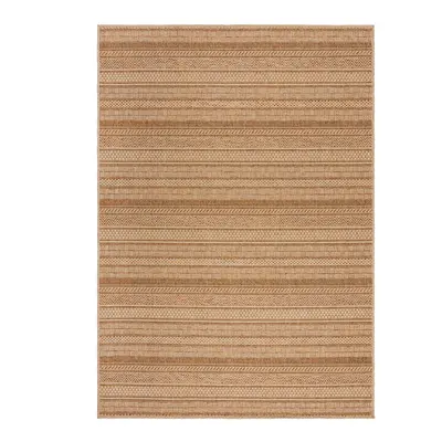 Natúr színű kültéri-beltéri szőnyeg 200x290 cm Farah Stripe – Flair Rugs