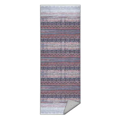 Lila-szürke mosható futószőnyeg 80x200 cm Vintage Stripe – Mila Home