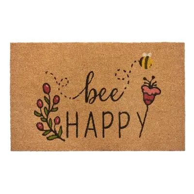 Kókuszrost lábtörlő 75x45 cm Bee Happy - Hanse Home