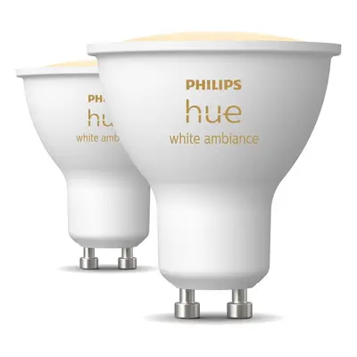 LED okos izzó szett 2 db-os GU10, 4 W White ambiance – Philips Hue