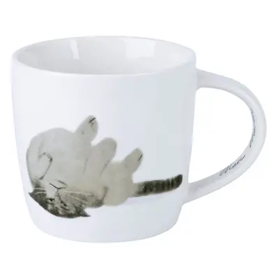 Fehér porcelán bögre 400 ml Upside Down Cat – Maxwell & Williams