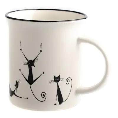 Cats Nero porcelán bögre, 310 ml - Dakls