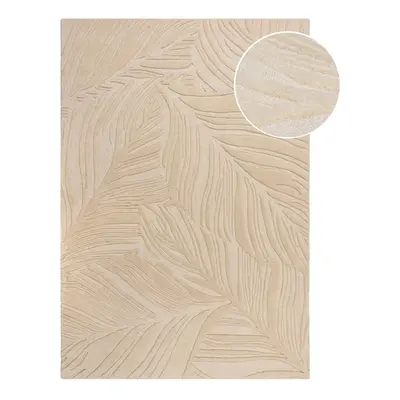 Bézs gyapjú szőnyeg 200x290 cm Lino Leaf – Flair Rugs