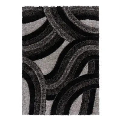 Fekete-szürke kézi szövésű szőnyeg újrahasznosított szálakból 200x290 cm Velvet – Flair Rugs