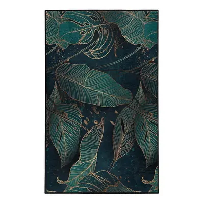 Petróleum színű mosható szőnyeg 160x230 cm Midnight Jungle – Mila Home