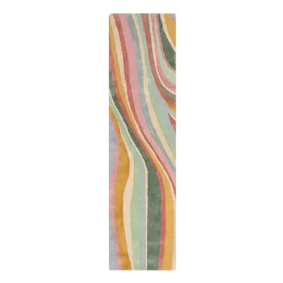 Kézi szövésű gyapjú futószőnyeg 60x230 cm Abstract Flow – Flair Rugs