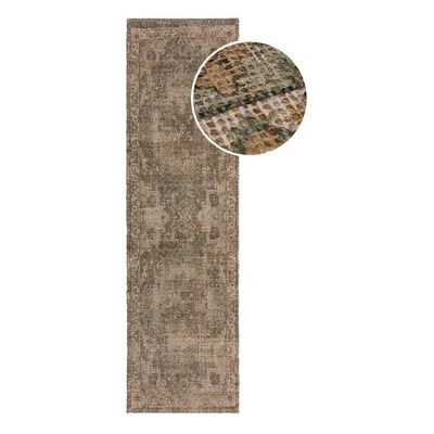 Khaki kézi szövésű jutakeverék futószőnyeg 60x230 cm Selena Jute Traditional – Flair Rugs