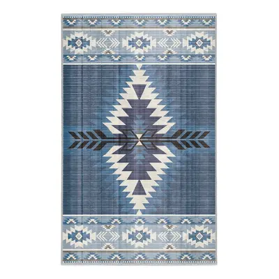 Kék mosható szőnyeg 80x150 cm Ethnic Geo – Mila Home