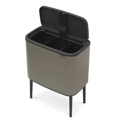 Szürke acél érintésre nyíló szelektív szemetes 33 l Bo Touch Bin – Brabantia