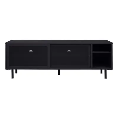 Fekete fém TV-állvány 160x55x45 cm Veep – Unique Furniture