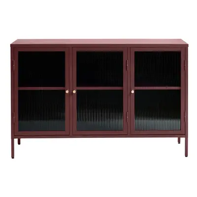 Piros fém tálalószekrény 132x85 cm Bronco – Unique Furniture