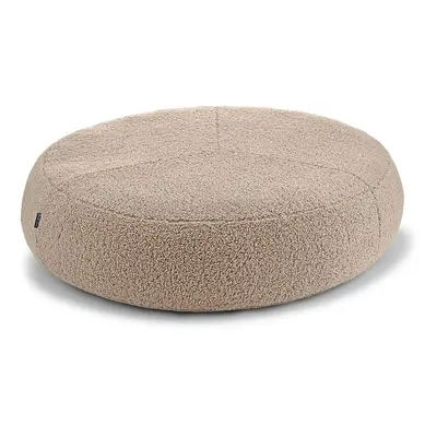 Bézs buklé fekhely kutyáknak ø 90 cm Senso Pouffe Greige M/L – MiaCara