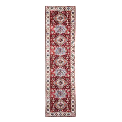 Piros-bézs futószőnyeg 60x225 cm Topaz – Think Rugs