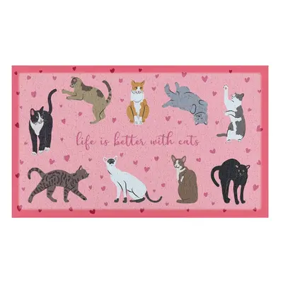 Lábtörlő 40x70 cm Life Is Better With Cats – Artsy Doormats