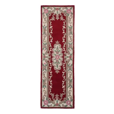 Aubusson piros gyapjú szőnyeg, 67 x 210 cm - Flair Rugs