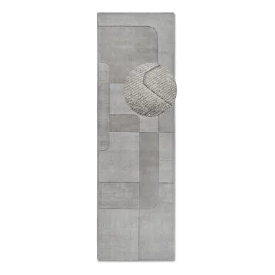 Szürke kézi szövésű gyapjú futószőnyeg 80x250 cm Charlotte – Villeroy&Boch