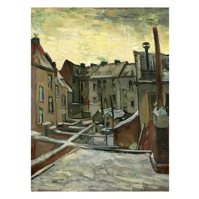 Reprodukciós kép 50x70 cm Houses Seen from the Back, Vincent van Gogh – Fedkolor