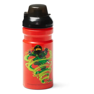 Ninjago piros kulacs fekete kupakkal, 390 ml - LEGO®