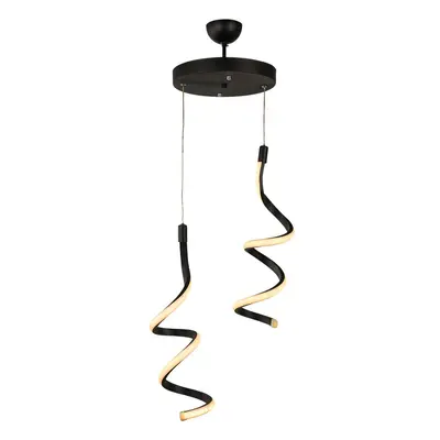 Fekete fém LED függőlámpa ø 25 cm Hilton – Squid Lighting