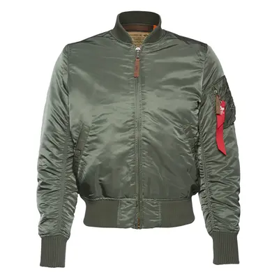 ALPHA INDUSTRIES Átmeneti dzseki barna / sötétzöld / piros