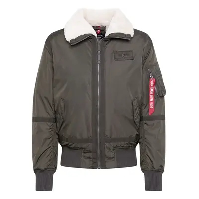 ALPHA INDUSTRIES Átmeneti dzseki khaki / piros / gyapjúfehér