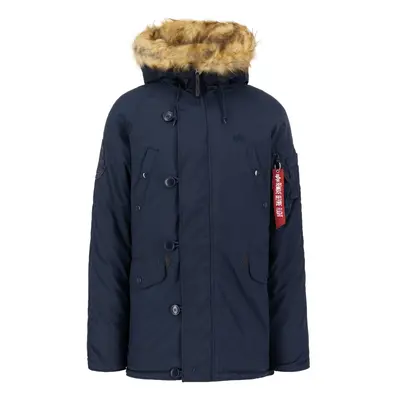 ALPHA INDUSTRIES Téli parka 'Exporer' éjkék / piros / fehér