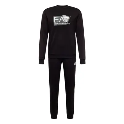 EA7 Emporio Armani Jogging ruhák fekete / fehér