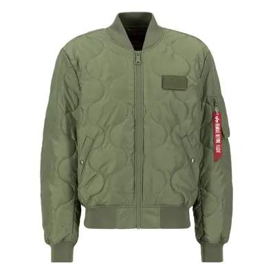 ALPHA INDUSTRIES Átmeneti dzseki khaki / kárminvörös / fehér