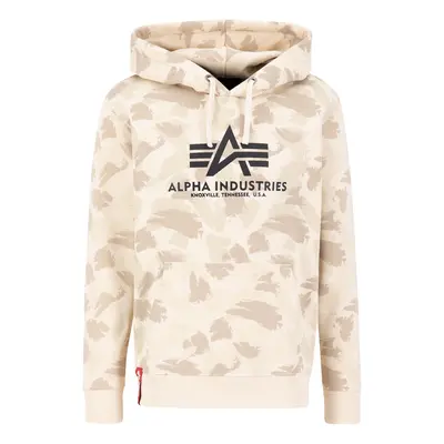 ALPHA INDUSTRIES Tréning póló bézs / taupe / fekete