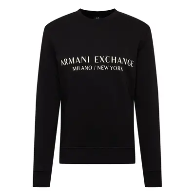 ARMANI EXCHANGE Tréning póló fekete / fehér