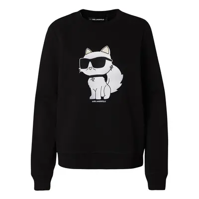 Karl Lagerfeld Tréning póló 'Ikonik 2.0 Choupette' krém / fekete / fehér