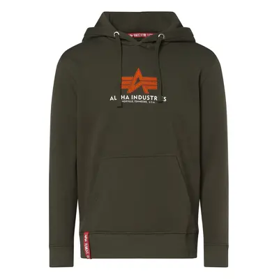 ALPHA INDUSTRIES Tréning póló khaki / narancs / fehér