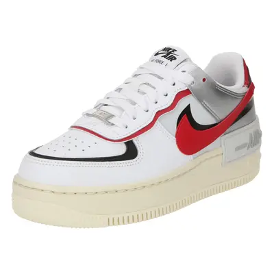 Nike Sportswear Rövid szárú sportcipők 'AF1 SHADOW' piros / fekete / ezüst / fehér