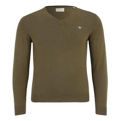 GANT Pulóver 'CLASSIC' tengerészkék / világosszürke / khaki / piros