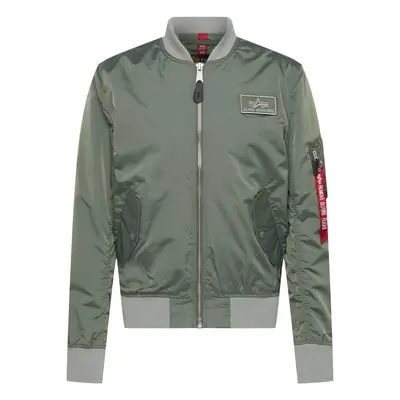 ALPHA INDUSTRIES Átmeneti dzseki világosszürke / khaki / piros / fekete