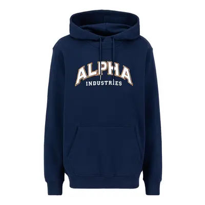 ALPHA INDUSTRIES Tréning póló tengerészkék / fehér