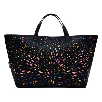 Desigual Shopper táska 'Cut-Out' kék / zöld / rózsaszín / fekete