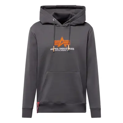 ALPHA INDUSTRIES Tréning póló sötétszürke / narancs / fehér