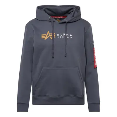 ALPHA INDUSTRIES Tréning póló méz / sötétszürke / fehér